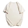 メンズTシャツ中国語トレンドヴィンテージコットンメンズTシャツ夏ファッションソリッドカラーシンプルな空白ティータイムズカップルスタイル半袖