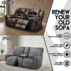 Chair Covers Recliner Sofa 2 Seater with Cup Holder Velvet Stretch Loveseat Slipcovers Middle Console 230413