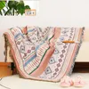 Koce w stylu nordyckim Geometria Rzuca piknik Camping Ket Sofa Dekoracyjna krawędź CobertorTravel Plaid Non-Slip Home El Decor 230414