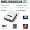New LiFePO4 48V Powerwall 100Ah 5120Wh Battery Pack Buil-in 16S 100A Smart BMS Grade A Cells 100% Capacity 6000+ Cycle EU NO TAX
