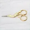 Stainless Steel Crane Shape Scissors Stork Measures Retro Craft Cross Stitch Shears Embroidery Sewing Tools Gold Silver Hand Tools ZZ