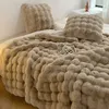 Dekens 2023 Winter Imitatiebont Pluche Deken Warm Super Zacht Bed Sofa Cover Luxe Pluizige Gooi Slaapkamer Bank 231113