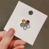 Broches Rinhoo brillant fleur de cristal pour les femmes coloré Zircon épinglettes petit Animal papillon Badge bijoux