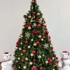 クリスマスデコレーション1.5 1.8 2.1m金属三脚付き人工クリスマスツリーイージーアセンブリホリデーパーティー年装飾ピンクと白231113