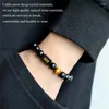 Charm armband ängelnummer lyckliga nummer obsidian sten pärlor armband för män kvinnor 111 222 333 444 555 777 888 999 rikedom charm smycken