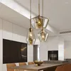 Pendant Lamps Nordic Modern Glass Lights Fixtures Loft LED Hanging Lamp For Kitchen Restaurant Living Room Bedroom WJ10