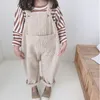 Overalls All-match Corduroy Baby Bib Suspender Spring Pants Cute Overalls Casual Kids Style Trousers Girls Loose Korean 230414