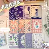 1 st slumpmässig mini -ficka anteckningsvis retro blommig söt blommor liten anteckningsbok A7 80 ark journal kawaii stationer utklippsbokningsdagbok