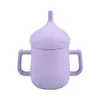 Tasses Vaisselle Ustensiles Enfants Silicone Tasse D'alimentation Dessin Animé Résistant Aux Chutes Bébé Paille Tasse Avec Double Poignées Enfants Apprentissage Boisson Verre Sans BPA AA230413