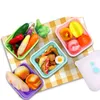 Storage Bottles Foldable Food Container Portable Silicone Containers Bento Box For Kids Snack Lunch Lunchbox