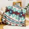 Filtar Pro Plaid Sticked Filt med Tassel Bohemian Soffa Filtar Throw Filt Sofa Cover Bed Filt Home Decor 230414