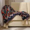 Decken Bohemian gestrickt Überwurf Garn Decke kariert Bett Dekoration Sofa Handtuch Bettdecke Vintage Gobelin Tagesdecke Kinder Deken Cobertor 230414