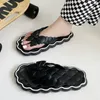 GAI Flip-flops Cute Bow Design Slides Platform Summer Leisure Women Slippers Outdoor Soft Bathroom Woman Shoes 230414