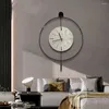 Zegarki ścienne Prezent Home Clock Piece Eleganckie Art Deco Unikalne klasyczne salon okrągły projektant Nordic Duvar Saati Decor