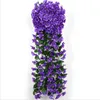 Dekorativa blommor 100 cm Violet Artificial Flower Party Decoration Simulation Valentine S Day Wedding Wall Hanging Basket Orchid Fake