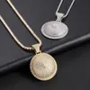 Cuban Pendant Necklaces tennis small circle capricorn necklace gold Silver Iced link Out Tennis Chain CZ Hip Hop Bling Mens Diamond Jewelry