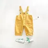 Overalls peuter overalls baby Suspender jongens broek solide babyjongen overalls herfst meisjes schattige gele romper broek voor kinderen 230414