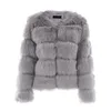 Women's Fur Faux Fur Women Autumn Winter Imitation Fox Fur Faux Fur Coat Women's Short Long Sleeve Fur Artificial Fur Coat 231113