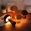 Nachtverlichting Houten Paddestoel Tafellamp Nachtlampje USB Oplaadbaar Leuke Paddestoel Touch Lamp Dimbaar Bedlampje voor kinderen Volwassenen Cadeau Q231114