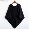 Foulards MoriBty hiver tricoté écharpe femmes luxe cachemire couleur unie grand Triangle Shl enveloppes chaud Poncho Capes Bufandas Mujer Sjaal YQ231114