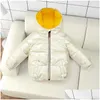 Down Coat Girls Winter Boys Jackets Parkas 312 Years Fashion Girl Warm Snowsuit Hooded Outerwear Kids Coats Drop Delivery Baby Mater Dhzep