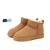 Designer Zuigelingen Kinderlaarzen Klassieke Tasman Kid Slippers jongens meisjes Leer Winter Sneeuw Ultra Mini Booties Kinderen Peuter Bont Harige Effen Tazz Boot met Strikken Knoop