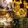 Corde 5PCS Solar Power Mason Jar Coperchio Luci Fata LED String Fai da te Impermeabile Ghirlanda Festa Natale Decorazione di nozze