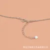 S Sterling Sier Droplet Ornament Small and High End Light Diamond Clavicle Necklace Female Autumn