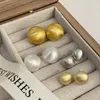 Серьги с замораживающими замороженными круглыми мячами золотой серебряный цвет Высококачественная офисная вечеринка Элегантная ювелирные изделия