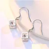 Charme Simple Carré En Forme D'oreille Anneau Zircone Pendentif Boucles D'oreilles Sier Boucle D'oreille pour Les Femmes Meilleur Cadeau Un Ami Femme Bijoux Dr Dhgarden Dhjd9