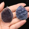 Pendant Necklaces Natural Dragon Pattern Agate Charms Irregular Shape For Jewelry Making DIY Necklace Earrings Accessories 33x45mm