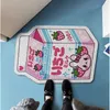 Tappeto Cartoon Zerbino Porta d'ingresso Polvere Tappetino di benvenuto Zucchero Latte Carino Forma dolce Bagno Antiscivolo Tappeti Anime Tappeto Corridoio Pedana 231113