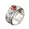 Bandringen Dominante China Feng Shui Messing Bixie Ring Amulet Rijkdom Geluk Sieraden Ingelegde Rode Kralen Koperen Munt Verstelbaar 231114