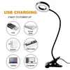 Table Lamps Clip Light Reading Lights LED Clamp-on Desk Lamp With 3 Color Modes And 10 Brightness Dimmable Flexible For Video Conference