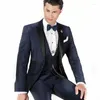 Abiti da uomo Abito da uomo classico 3 pezzi Smolking Noivo Slim Fit da sera per smoking da sposo grigio scuro Groomsmen Wedding