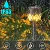 Varmt ljus/RGB Solar Light Flickering Waterproof Garden Decor Landscape Lawn Lamp Solar LED Light Outdoor Dropshopping