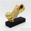 Dekoratif Nesneler Figürinler 29cm Yüksek Futbol Futbol Ödülü Altın Kaplama Şampiyonlar Ayakkabı Boot Ligi Hatıra Kupası Hediye Custo Dhpci