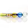 ACOOK Pyrex oil burner 2mm thick glass tube 25mm OD Ball With Smile for water Smoking Glass pipe bongs oil rig Hookah Bubbler Tool