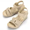 Sandaalsandalen hakken zomer met wig elegante hakken schoenen voor vrouwen platform sandalias mujer lichtgewicht wiggen 230413