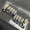 False Nails 수제 고급 3xl 전체 커버 허위 손톱 팁 반짝이는 모조 다이아몬드 손톱 y2k 재사용 가능한 xxl xl 긴 가짜 손톱 접착제 Q231114