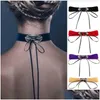 Chokers najnowszy y skórzany naszyjnik Choker Chic Gothic Chocker Vintage Sier Hollow oświadczenie dla kobiet imprezowych ubrania dekoratio dhgarden dhigg