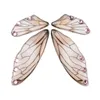 Charms 40sts Rainbow Gradient Transparent Harts Wing Pendants For Women Glitter Dopp Earrings Jewelry Making 231113