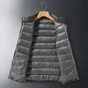 Gilet da uomo # 3644 Nero Grigio Blu Giacca senza maniche da uomo Colletto alla coreana Casual caldo Plus Size 6XL Gilet Gilet da uomo Gilet con cerniera Primavera Autunno 231113