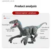 Electric/RC Animals Dinosaur Toy Attraktiv Elektriska glada pojkar flickor T-REX Walking Animal Model Remote Control Christmas Gifts Interactive Game Q231114