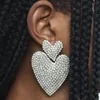 Stud Digadagu Metallic Colorful Heart Earrings Women's Pop överdrivna dingle örhängen Party Syckel tillbehör 230413