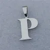 Colares de pingente 26 peças letra a - z encantos alfabeto de aço inoxidável 2x2cm acessórios para diy colar jóias componentes descobertas