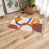 Mattor Retro Bohemian Hand Woven Cotton Linen Carpet Marocko Printed Area Rugs Tufted Tassels With Anti Skid Pad Throw Rug Bath Doormat W0413