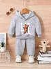 Kleidungssets Weihnachten Baby Junge Neugeborene Herbst Mode Druck Happy Bear Top + Hosen Kleinkind Kleidung Set 0-36M 231114