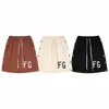 2022 Summer New European and American High Street Fashion Brand Fog Buckle Shorts Lace Up Proste swobodne spodnie Mężczyźni 83NZ#