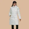 レディースダウンパーカーサンテロン女性冬のファッション長い濃い暖かいパーカ調整可能なフード女性風のパフパフジャケットコートソリッドアウター231114